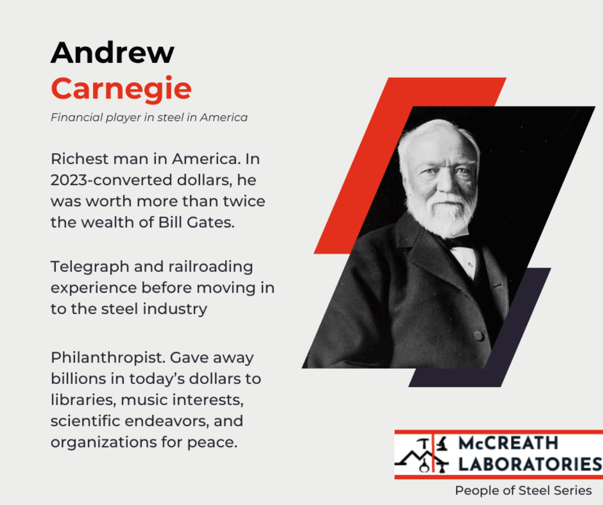 People of Steel: Andrew Carnegie | McCreath Labs People of Steel: Andrew Carnegie | McCreath Labs