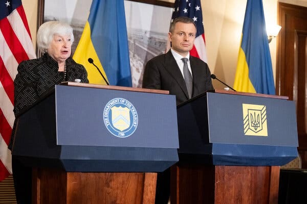 G7 Finalizes $50 Billion Ukraine Loan Backed by Russian Assets - The New  York Times