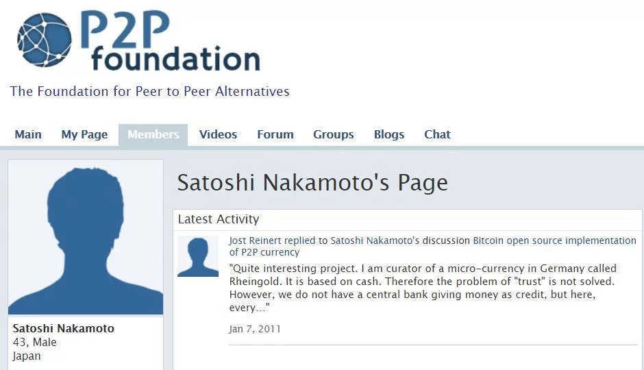 Satoshi Nakamoto Satoshi Nakamoto