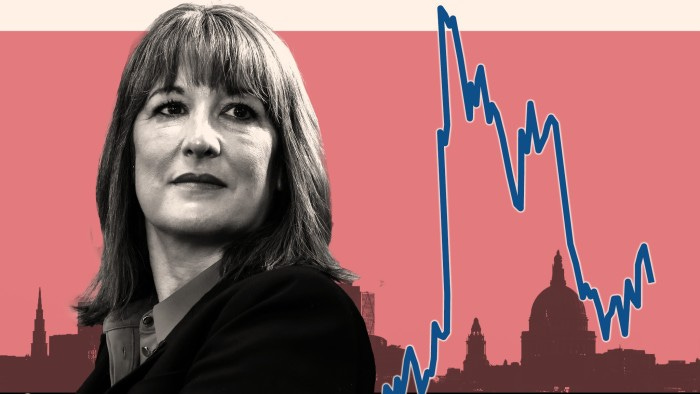 Montage shows Rachel Reeves against a City of London skyline and a line of data Montage shows Rachel Reeves against a City of London skyline and a line of data