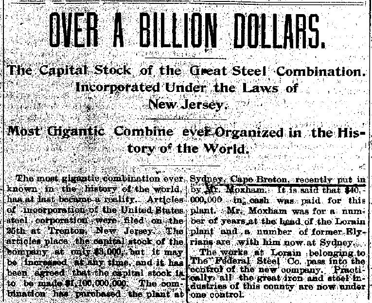 25.02.1901 – J. P. Morgan incorporates the United States Steel Corporation. #usa #morgan #steel #history #art 25.02.1901 – J. P. Morgan incorporates the United States Steel Corporation. #usa #morgan #steel #history #art