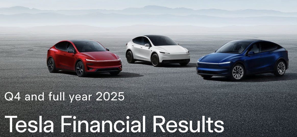 Tesla (TSLA) releases Q4 2025 financial results: slight beat on earnings |  Electrek