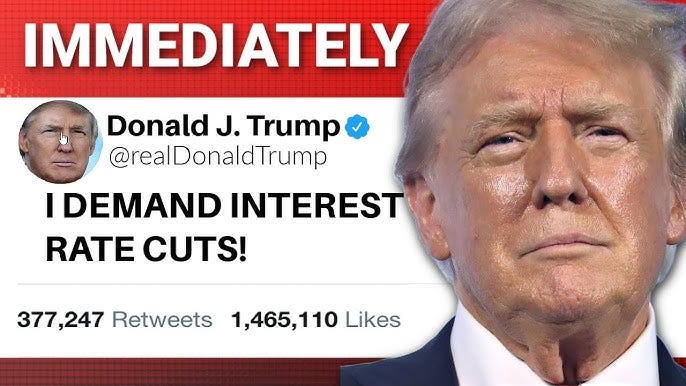 TRUMP Demands Lower Interest Rates IMMEDIATELY